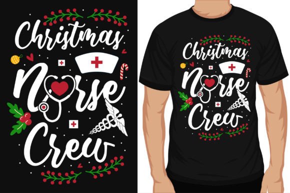 Christmas Nurse Crew Tshirt Design Graphics