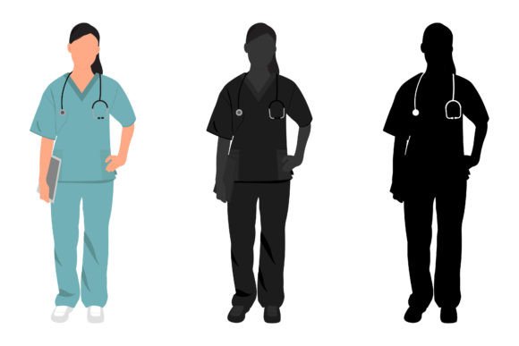 Female Nurse Illustration Graphics