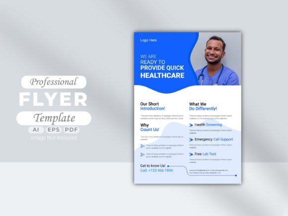 Medical Professional Flyer Template: Graphics and Print Templates
