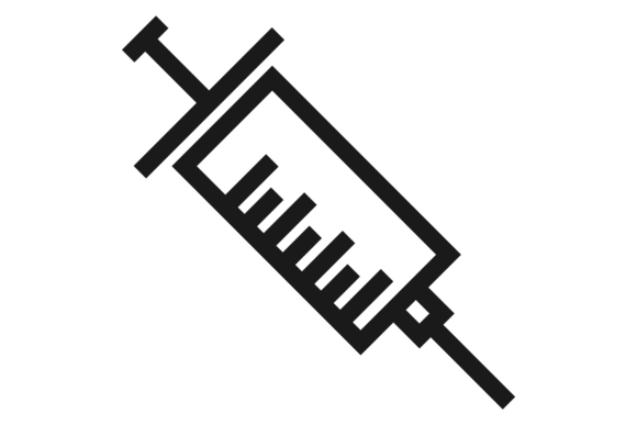 Syringe Line Icon. Medical Shot Symbol. Graphics