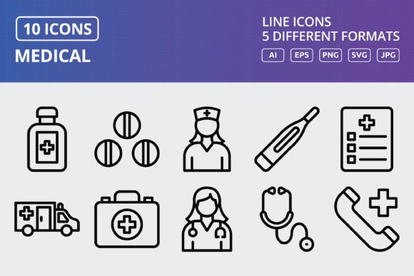 Vector Medical Icon Set for Graphics and Icons